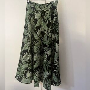 Robert Louis // Green Leaf Print Women's Skirt